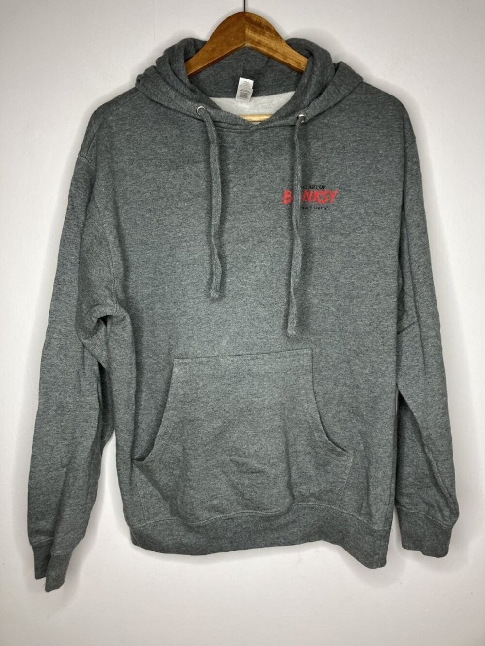 Banksy Flower Thrower Hoodie Men's Gray Medium Pullover